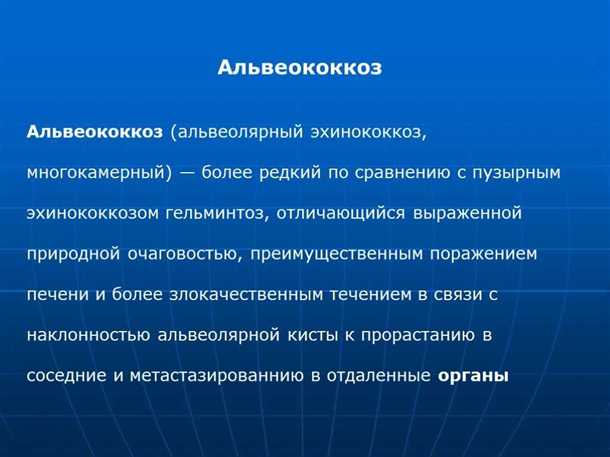 Альвеококкоз: симптомы, лечение и профилактика
