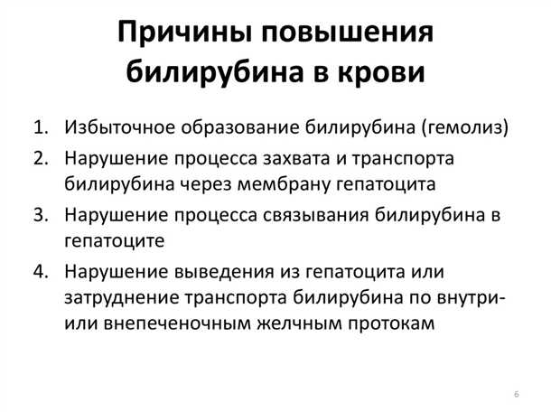 Влияние повышенного уровня билирубина на здоровье