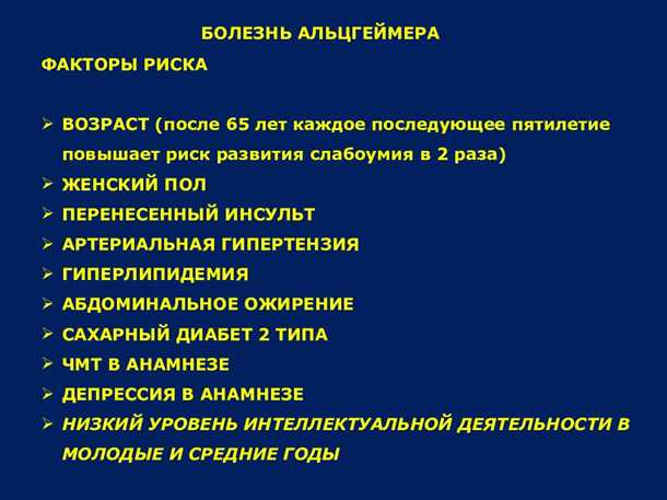 Болезнь Альцгеймера: основные признаки и методы диагностики.