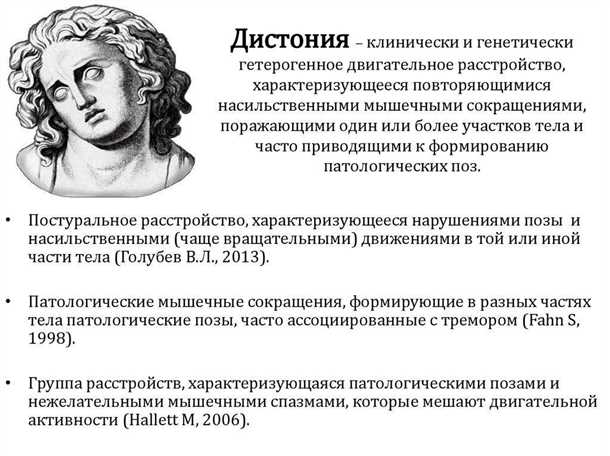 Проявления спастической дистонии