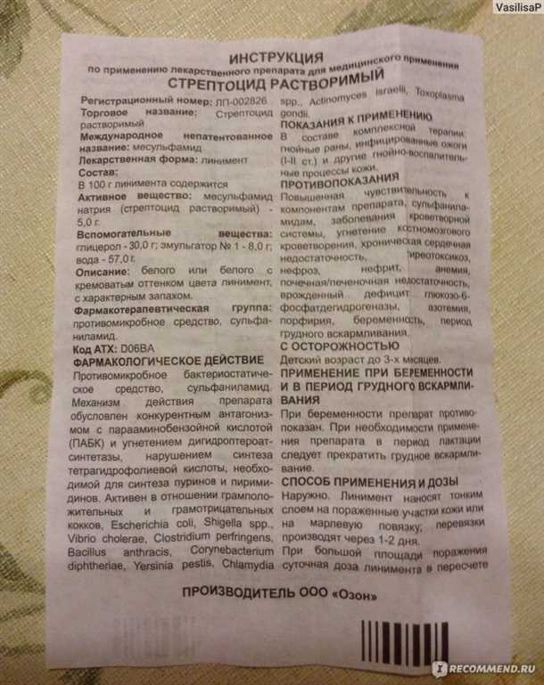 Чего нужно стрептоцид?