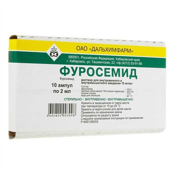 Хранение и срок годности фуросемида