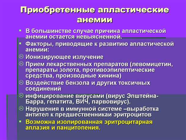 Определение анемии и ее основные признаки