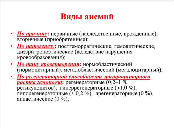 Неврологические аспекты анемии