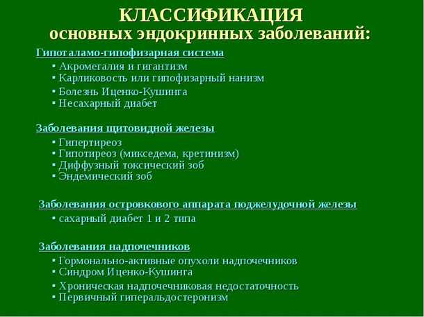 Неврологические аспекты болезней эндокринной системы (например, гипоталамо-гипофизарные нарушения)