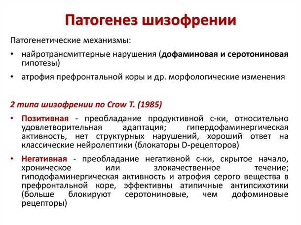 Неврологические факторы риска для развития шизофрении.