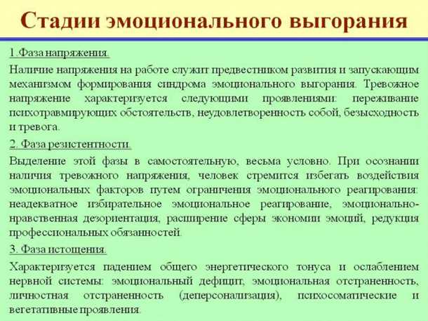 Неврологические механизмы эмоционального выгорания.