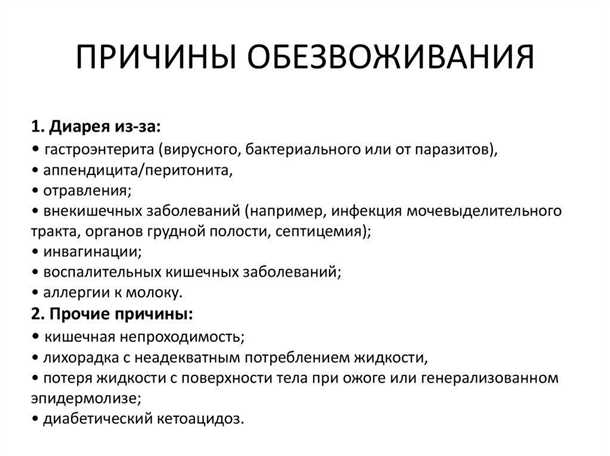 Профилактика обезвоживания при диарее