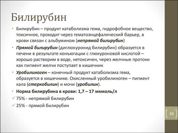 Питание при повышенном прямом билирубине