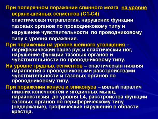 Спинальные двигательные расстройства: клинические проявления и реабилитация.