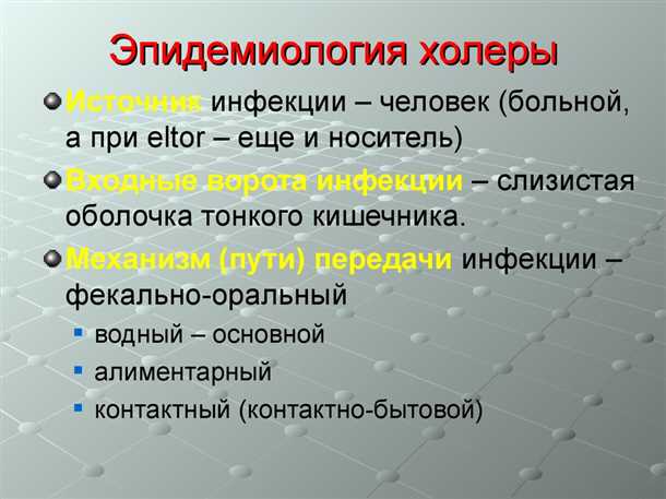 Основные моменты профилактики холеры