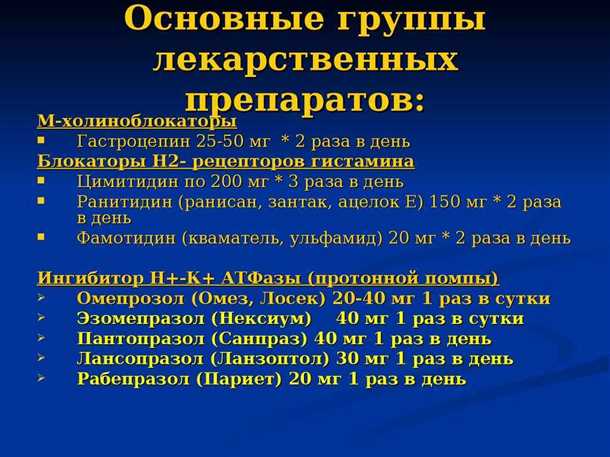 Лечение язвы желудка